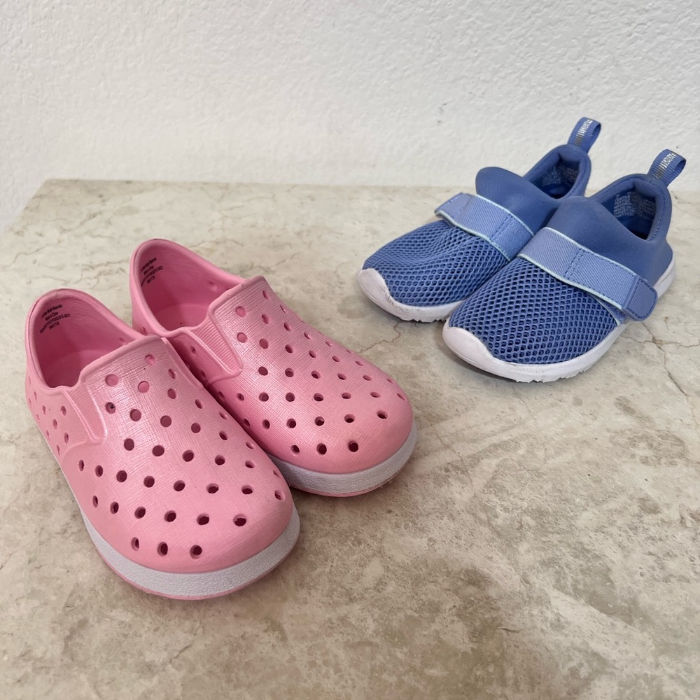 (2) Pairs of Toddler Water Shoes - Size 7 toddler